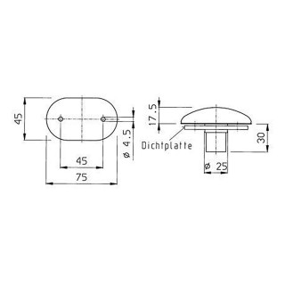 2 - Rotes Rücklicht für Wohnmobil, Wohnwagen, 12 V